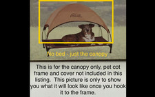 K & H Pet Cot Canopy Fits K&H Cot Sizes 30 x 42 x 7” Tan Large Dog Cat NO BED picture