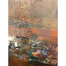 Weiliang Zhao “Significant Century #14” 1998 Mixed Media on Canvas Signed picture