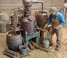 Rusty Rail O scale Copper Moonshine Still picture