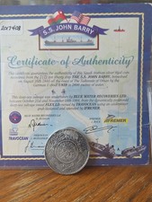 Saudi Arabia 1 Riyal 1935 Silver – SS John Barry Shipwreck Recovered + COA 🇸🇦 picture