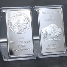 1 Troy oz .999 Silver Buffalo Bar Sealed not pure siver picture