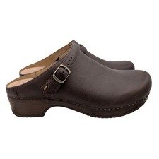 Dansko Berry Milled Burnished Brown Leather Clog Mules 9421-801600 Womens 40 picture