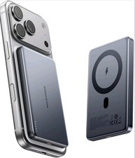 2pk MOVESPEED Magnetic Wireless Power Bank for MagSafe Apple, Gray Aluminum picture