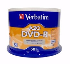 VERBATIM AZO DVD-R 16X 4.7GB Branded Logo 50 pack Spindle 95101 picture