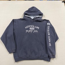 Vintage Honolua Surf Co Hoodie Mens Medium Blue Fleece Pullover Hawaii y2k picture