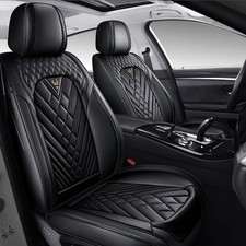 Front Set Seat Covers for Cadillac CTS 2003-2019, Black picture