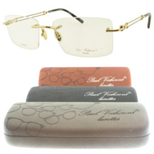 NEW PAUL VOSHERONT PV637 C1 23KGP Silver Rectangle Optical Frame Eyeglasses picture