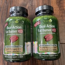 Irwin Naturals Dual-Action Fat Burner RED 75 Softgels Each (2 Pack), BB: 07/2026 picture