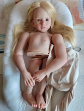40inch Huge Reborn Baby Doll Aloenka Painted Kit  Rooted Blonde HairToddler Gift picture