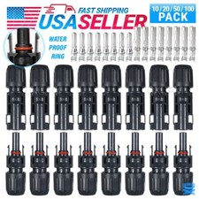 10/20/50/100/200 Pairs Solar Cable Connectors Male Female DIY For Solar Panel US picture