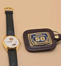 Vintage Grove Crane Watch And Keychain Employee Promo Advertising  picture