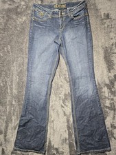 Vintage Y2K Dereon Jeans Womens 9/10 Low Rise Flare Bootcut Embellished Beyonce picture