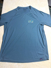 Patagonia Capilene Cool Daily Men's Tagless Graphic Crew Neck T-Shirt Blue S picture