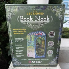 Book Nook Build Your Own LED Lighted Kit Monets Bridge Over A Pond of Lilies NEW picture
