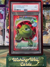 2026 Topps Chrome Disney Sapphire Mike Wazowski /5 Red PSA 9 Mint #28 picture