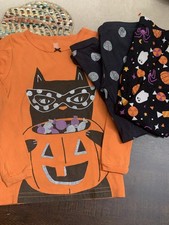 Carter's Girls Halloween Set Size 3T. Top W/ 2 Pair Of Pants picture