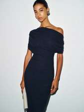 Women's Iris Knit Dress by Reformation Midnight Medium New With Tags picture
