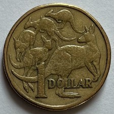 Australia 1.00 Dollar 1984 - Mob of Kangaroos picture
