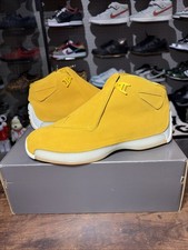 Size 10.5 - Air Jordan 18 Retro Yellow Suede Vintage 2018 OG BOX DS Authentic picture