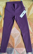 ALO Yoga High Waist Airbrush Leggings Pants Dark Plum Size Medium BNWT New picture
