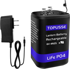 Rechargeable 6 Volt 6AH Lifepo4 Lantern Battery with Charger 1500+ Cycles, 6V Ba picture