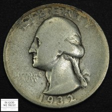 1932 S George Washington Silver Quarter 25C picture