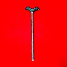 Indo-Persian Mughal Islamic Jade Silver Assun Armrest Zafar Takiya Fakirs Crutch picture