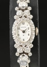 14Kt and Diamond Hamilton Vintage Manual Wind Watch picture