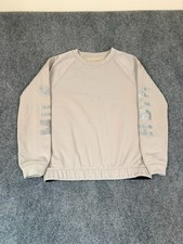 LULULEMON Athletica Mile High Print WomenCrew Neck Beige Sweatshirt NoSiz Tag 8? picture
