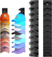 2pcs Hat Organizer Wall Mount Strong Adhesive Hat Rack for Baseball Caps Storage picture