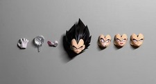 DDG-04 custom 1/12 shf 24000 vegeta 2.0 Black Hair Head Sculpture kit No Figure picture