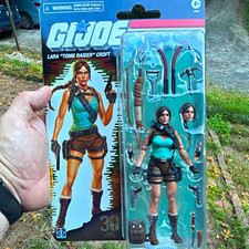 Hasbro G.I. Joe Tomb Raider Lara Croft Action Figure w/ Pistol Knife Pack 4+ picture