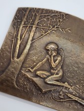 Antique French Bronze Plaque 