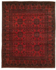 Traditional Red Hand-knotted Area Rug 4'11