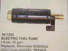 FUEL PUMP SIERRA 18-7326 FITS MERCRUISER 805656A2 8PSI 25GPM ELECTRIC OMC VOLVO picture