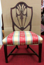 FINE ANTIQUE AMERICAN N.Y. HEPPLEWHITE FEDERAL MAHOGANY CHAIR  CIRCA 1790-1810 picture