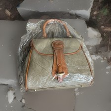 VTG Dooney & Bourke Essex Shoulder Purse All Weather Leather Saddle Taupe NEW picture