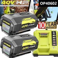 10.0Ah Battery 40 Volt for Ryobi 40V Lithium OP40602 Battery with LED / Charger picture