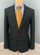 J Crew Blazer Mens 38R Tartan Plaid Moon Ludlow Slim-Fit Preppy Jacket Sportcoat picture