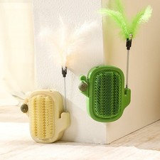 Blue Cat Itching Device Fur Brushing Device Cactus Cat Scratcher Toothbrush Tool picture