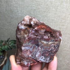 Natural crazy Mexican agate Crystal gemstone rough original Specimen 236g A6070 picture
