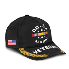 Custom Name, Year & Rank Military Veteran Baseball Cap picture