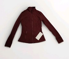 Lululemon Define Jacket Nulu Burgundy Bay size 8 W4CD5S Thumbholes NEW NWT picture
