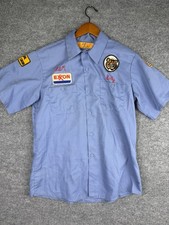 VTG Unitog Exxon 70’s Gas Station Uniform Shirt Men's Medium Work Shirt USA picture