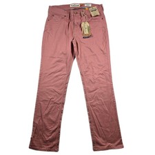 Tailor Vintage Chino Pants Mens 34x32 Red Pink Stretch Westport Straight Fit NEW picture