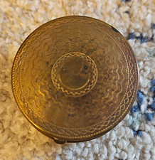 Vintage Stratton Made in England Gold-Tone Round Powder Compact w Mirror picture