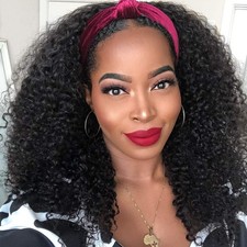Nadula Malaysian Afro Kinky Curly Half Wigs Human Hair For Black Women 100 picture