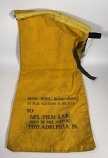 Ultra Rare Vintage NFL Films Canvas Media Transport Sack Bag PHL Airport 60s picture