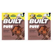 BUILT Puff Protein Bars Brownie Batter 17g Protein 2 Boxes 8 Bars picture