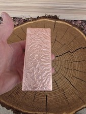 5lb + Hand-Poured .999 Fine Copper Bar Nice Bullion picture